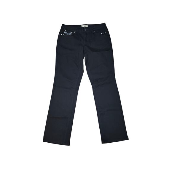 Earl Jean Women’s 8P Black Western Cowgirl Jeans Bling Bow Festival Country Chic - Picture 2 of 8